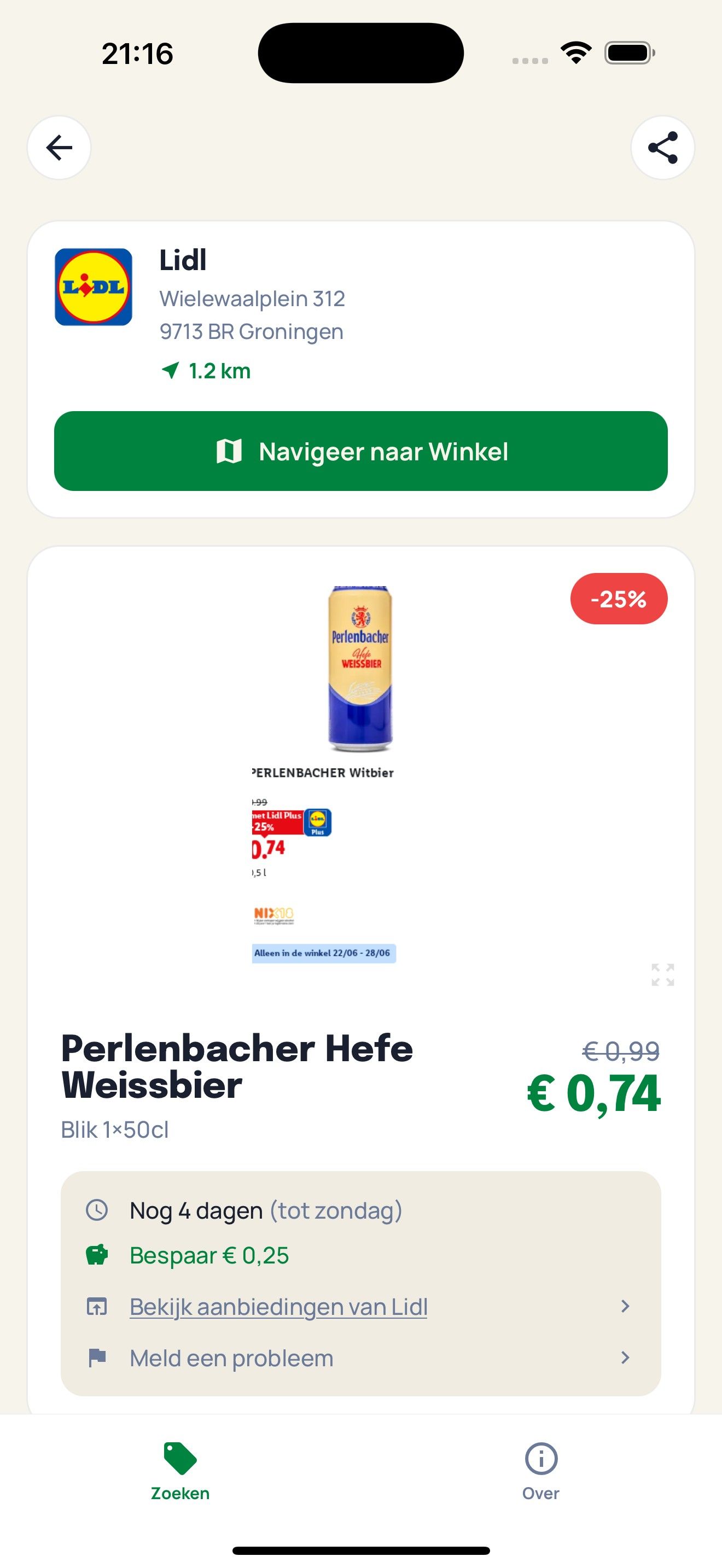 Bier-Radar scherm 2